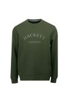Hackett Mens Green Heritage ESS AS Crewneck Sweatshirt