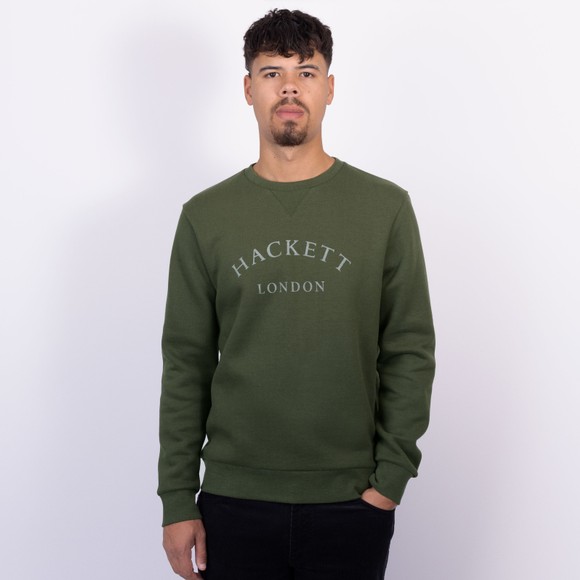 Hackett Mens Green Heritage ESS AS Crewneck Sweatshirt main image