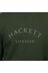 Hackett Mens Green Heritage ESS AS Crewneck Sweatshirt