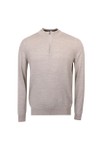 Remus Mens Beige Half Zip Jumper
