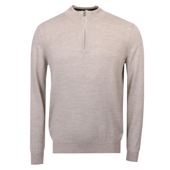 Remus Mens Beige Half Zip Jumper main image