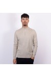 Remus Mens Beige Half Zip Jumper