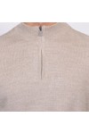 Remus Mens Beige Half Zip Jumper