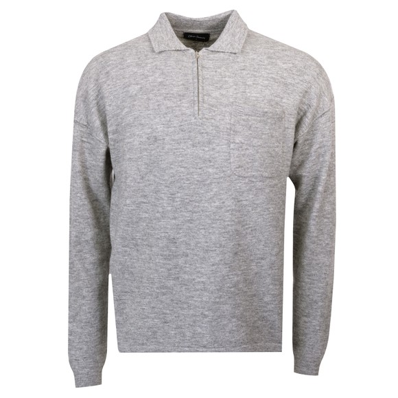 Oliver Sweeney Mens Grey Killala 1/4 Zip Knit main image