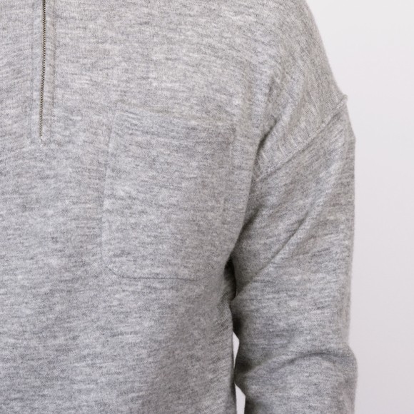 Oliver Sweeney Mens Grey Killala 1/4 Zip Knit main image