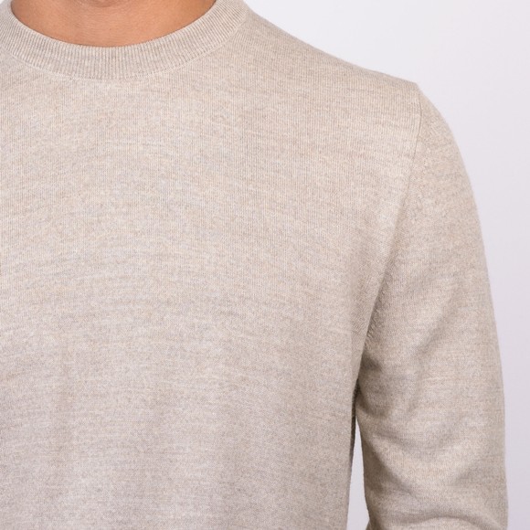 Remus Mens Beige Crew Neck Knitted Jumper  main image