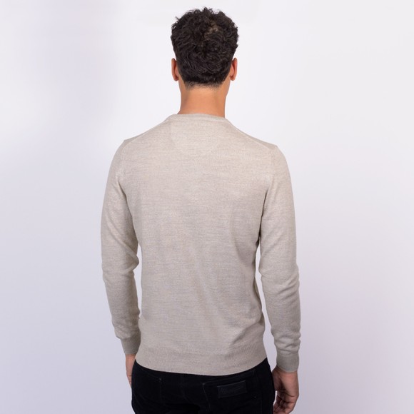 Remus Mens Beige Crew Neck Knitted Jumper  main image