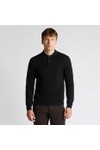 Remus Mens Black Polo Neck Knitted Jumper
