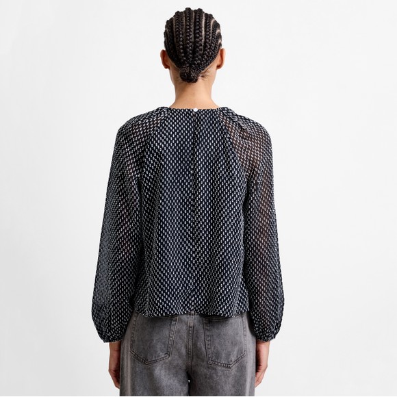 French Connection Womens Black Stacy Dobby Twist Top main image