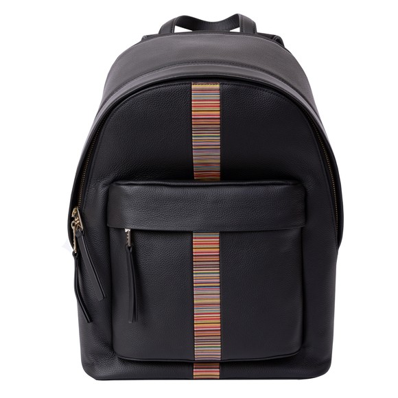 Paul Smith Mens Black Signature Stripe Trim Backpack main image