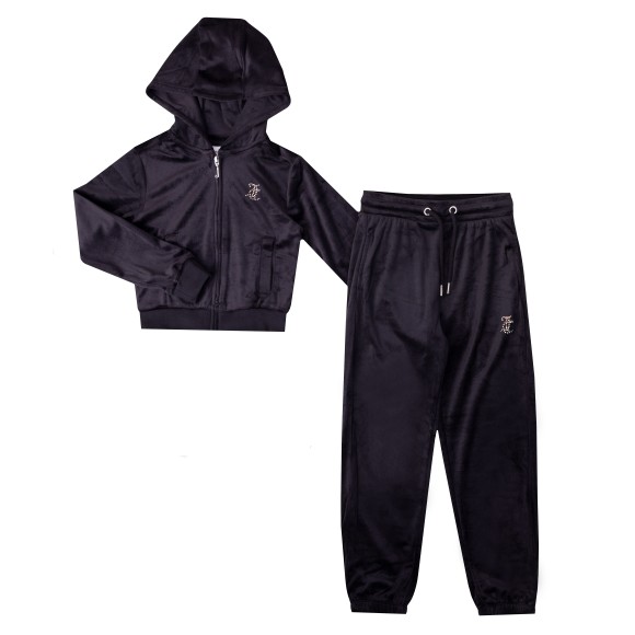 Juicy Couture Girls Black Zip Up Hoodie & Relaxed Jogger Set main image
