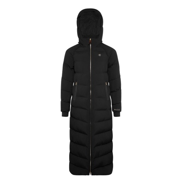 Holland Cooper Womens Black Chiltern Longline Yard Coat main image