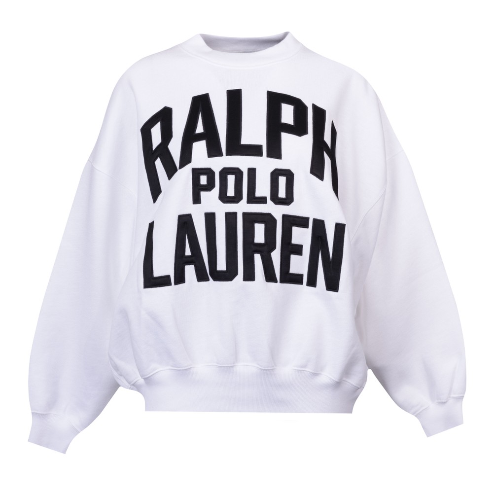 Satin Logo Fleece Crewneck Sweatshirt