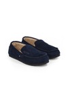 Tommy Hilfiger Mens Blue Fleece Lined Driver Slippers