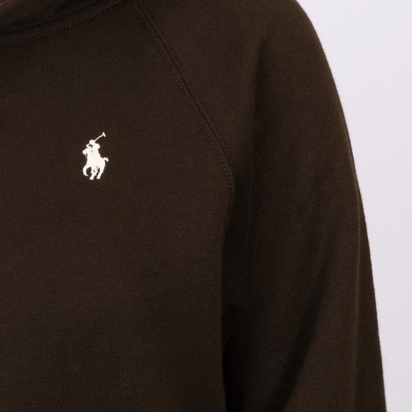 Polo Ralph Lauren Womens Brown Shrunken Fit Fleece Hoodie main image