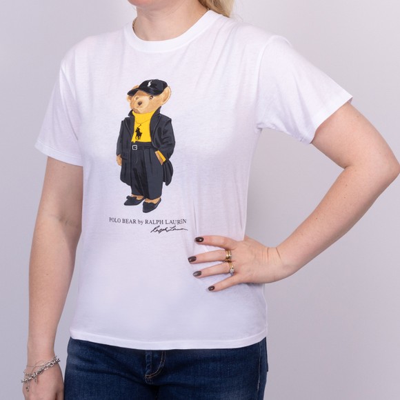 Polo Bear By Ralph Lauren Womens White Cotton Jersey T-Shirt main image