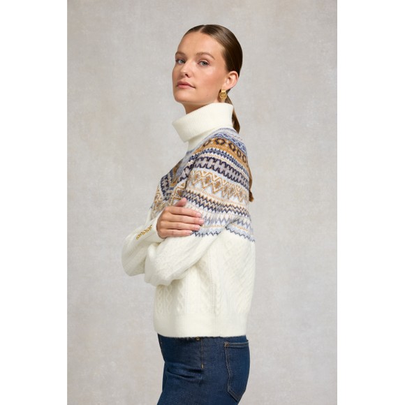Holland Cooper Womens Beige Rebecca Roll Neck Knit main image