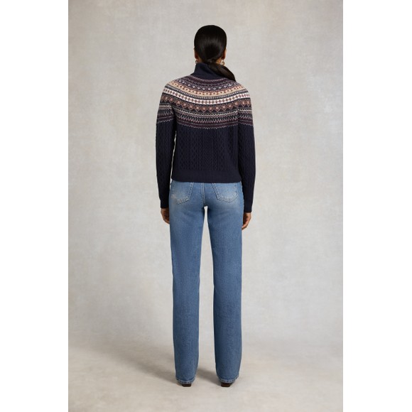 Holland Cooper Womens Blue Rebecca Roll Neck Knit main image