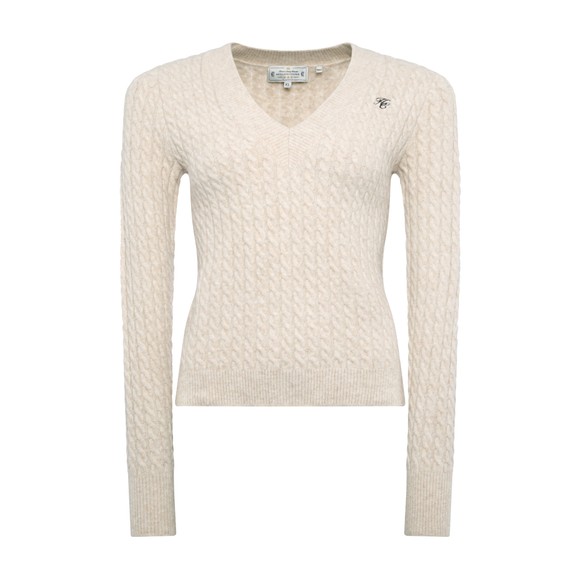 Holland Cooper Womens Beige Polly Knit Jumper main image