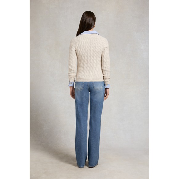 Holland Cooper Womens Beige Polly Knit Jumper main image