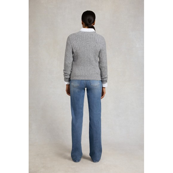 Holland Cooper Womens Grey Polly Knit Jumper main image