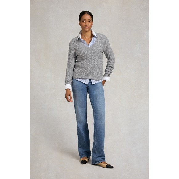 Holland Cooper Womens Grey Polly Knit Jumper main image