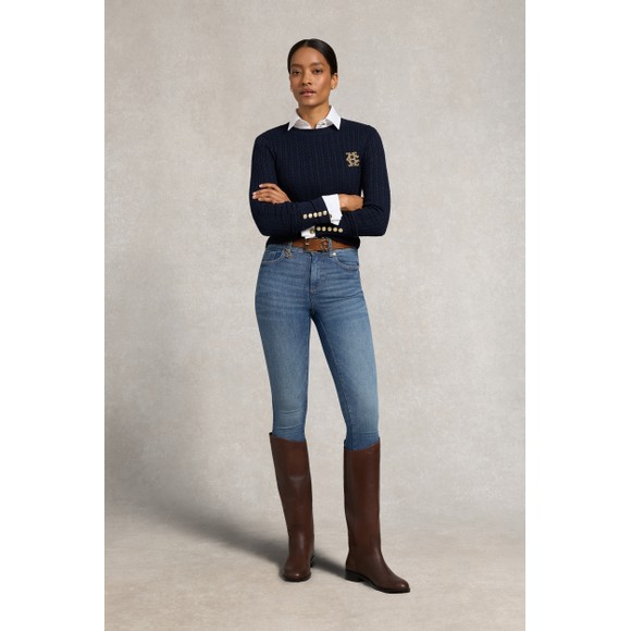 Holland Cooper Womens Blue Contour Skinny Jean main image
