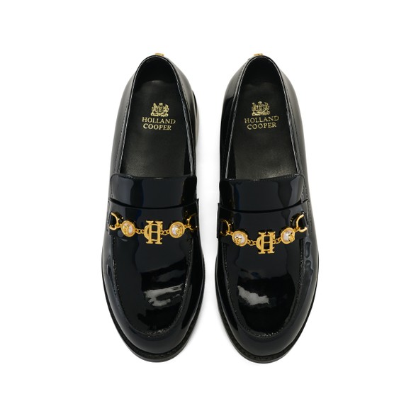 Holland Cooper Womens Black Regency Pearl Loafer main image
