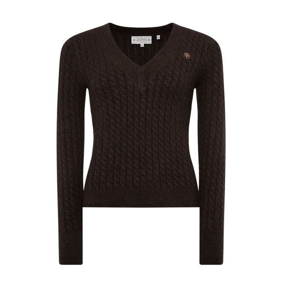 Holland Cooper Womens Brown Polly Knit Jumper main image
