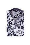 Claudio Lugli Mens White Floral Flock Shirt