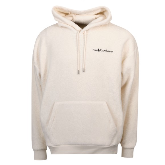 Polo Ralph Lauren Mens Off-White Relaxed Fit Logo Pile Fleece Hoodie main image