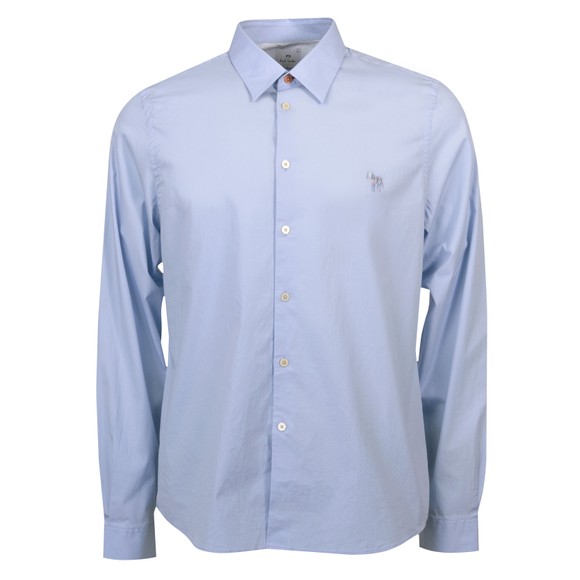 PS Paul Smith Mens Blue Embroidered Zebra Shirt main image