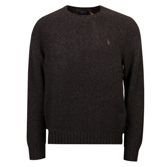 Polo Ralph Lauren Mens Grey Marled Wool-Blend Knitted Jumper main image