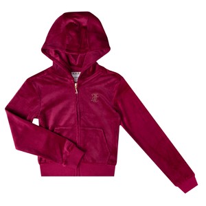 Full Zip Diamante Velour Hoody
