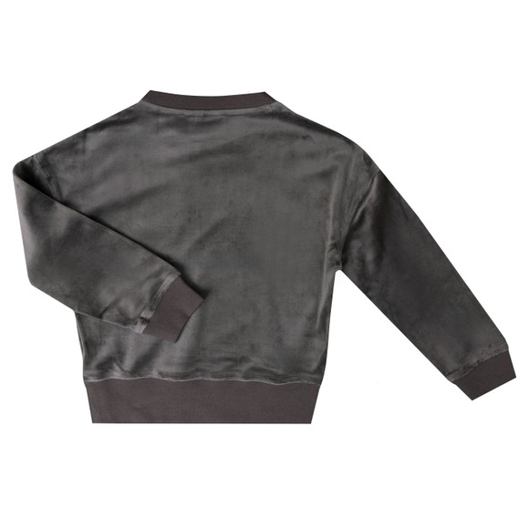 Juicy Couture Girls Black Velour Crew Neck Sweatshirt main image