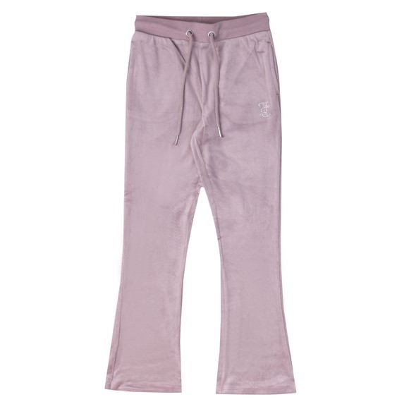 Juicy Couture Girls Purple Diamante Velour Loose Jogger main image