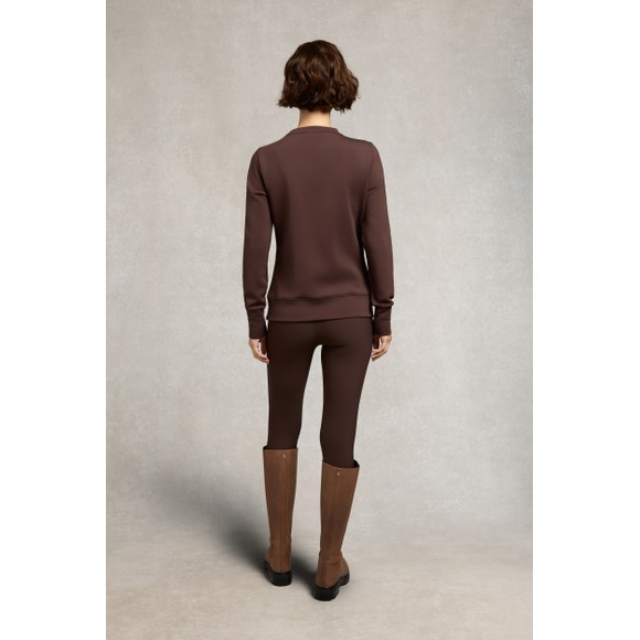 Holland Cooper Womens Brown Crystal Crew Neck Sweat main image