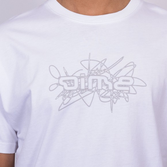 Dime Mens White Glyph T Shirt main image