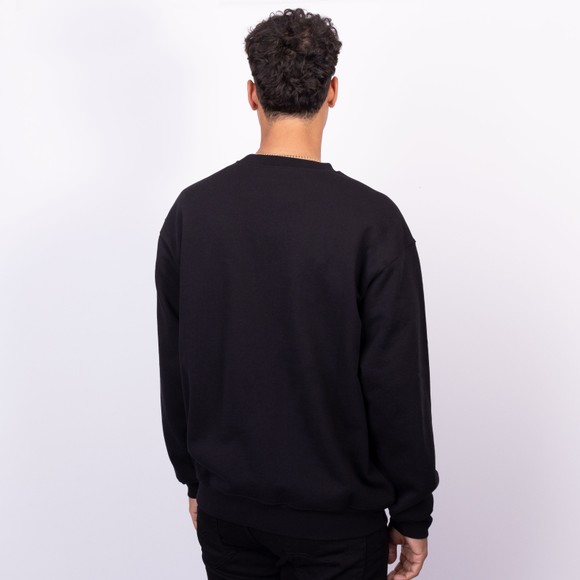 Dime Mens Black Cursive Small Logo Crew Neck Sweatshirt main image