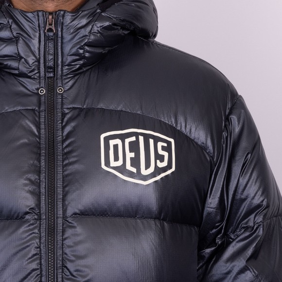 Deus Ex Machina Mens Black Shield Hooded Down Jacket main image