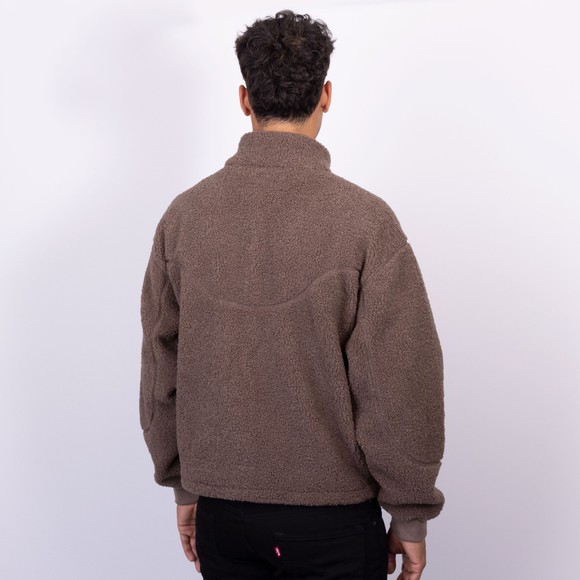Dime Mens Brown Polar Fleece Sherpa Zip main image