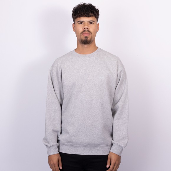 Dime Mens Grey Cursive Small Logo Crew Neck Sweatshirt main image