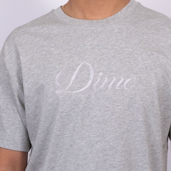 Dime Mens Grey Cursive T Shirt main image