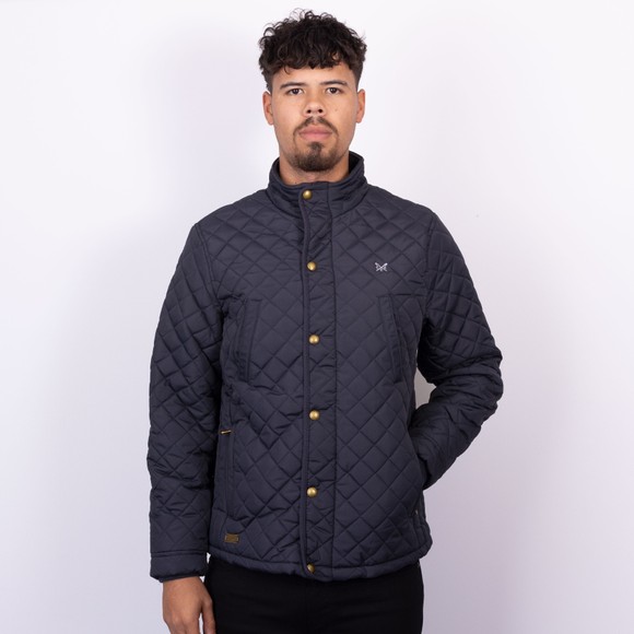 Crew Clothing Company Mens Blue Chapley Quilted Jacket main image