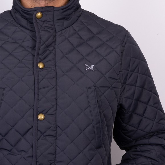 Crew Clothing Company Mens Blue Chapley Quilted Jacket main image
