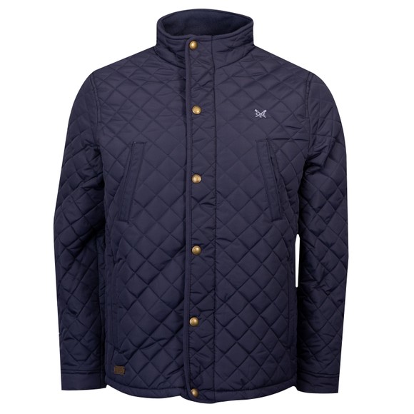 Crew Clothing Company Mens Blue Chapley Quilted Jacket main image