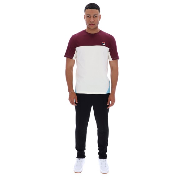 Fila Mens Red Tiebreaker Colour Block T-Shirt main image