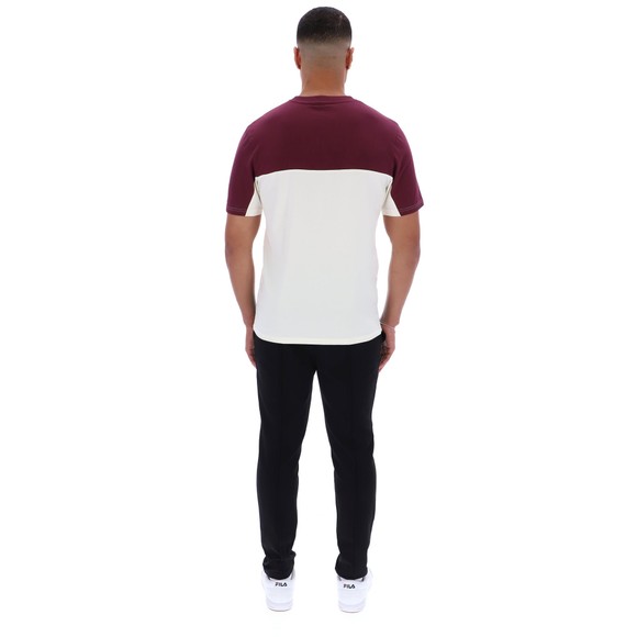 Fila Mens Red Tiebreaker Colour Block T-Shirt main image