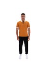 Fila Mens Orange Classic Vintage Striped Polo Shirt