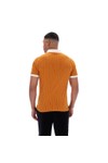 Fila Mens Orange Classic Vintage Striped Polo Shirt